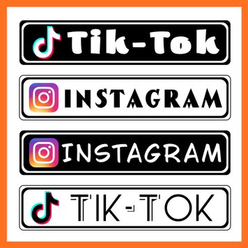 Номер на авто з логіном Instagram Tik-Tok сувенірний 14302 фото