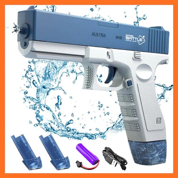 Аккумуляторный водяной пистолет Glock 18 Water Gun Синий  010017 фото