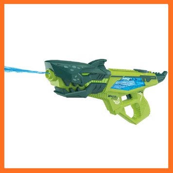 Водяний пістолет на акумуляторі Акула Water Gun зелений, рожевий 010028 фото