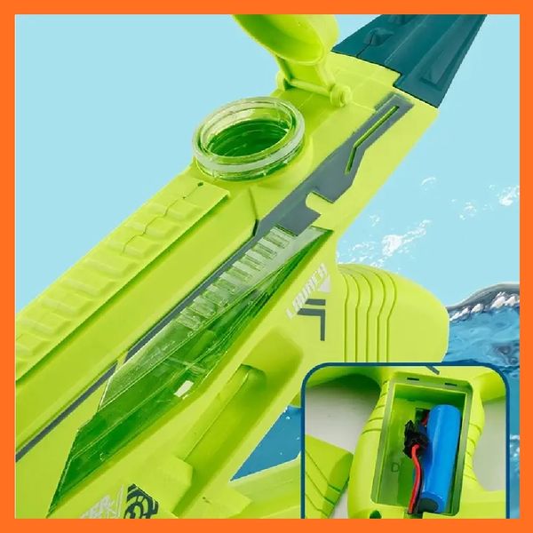 Водяний пістолет на акумуляторі Акула Water Gun зелений, рожевий 010028 фото