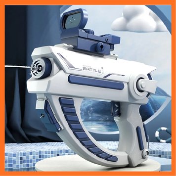 Водяний пістолет Космічний Бластер,  на акумуляторі Space Electric Water Gun Синій 010051 фото