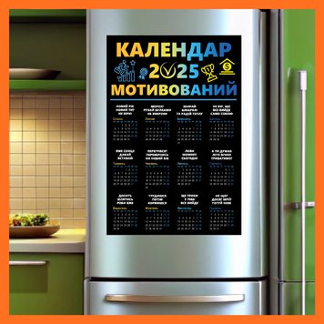 Календар-магніт "Мотивований календар" 2025 011013-22 фото